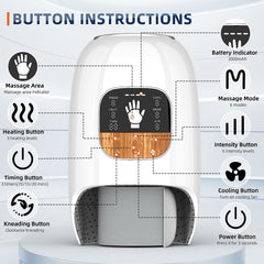 Rainbow Forest Hand Massager side view highlighting portable cordless use