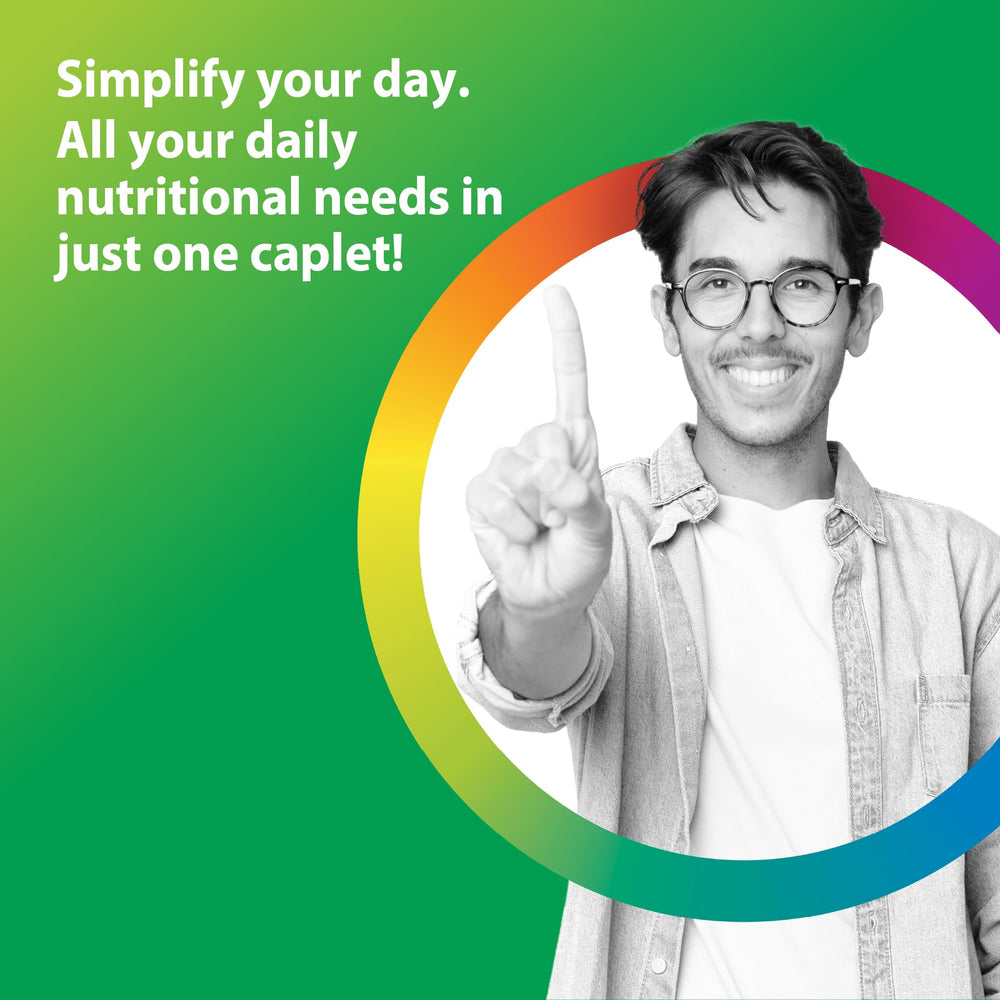 Ingredients blend image highlighting real food nutrients and probiotics within the formula.