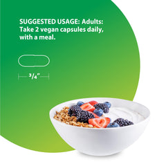 Rainbow Light vegan capsules label highlighting gluten-free ingredients.