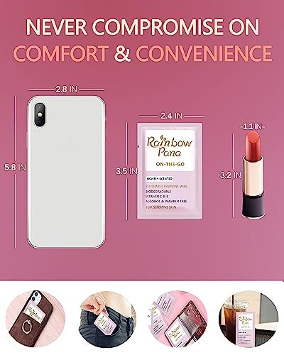 RainbowPana Feminine Wipes front-back cleansing for PRE and POST intimacy routines