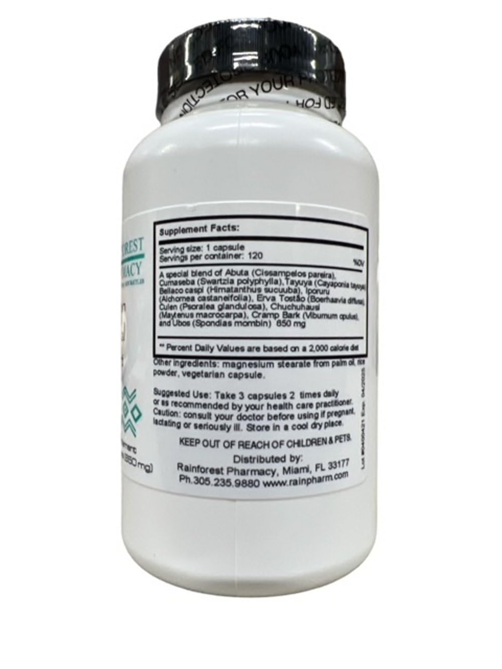 Rainforest Pharmacy Avenca capsules closeup for a simple daily routine