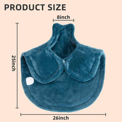RAINOVA heating pad contour design that hugs neck and shoulders