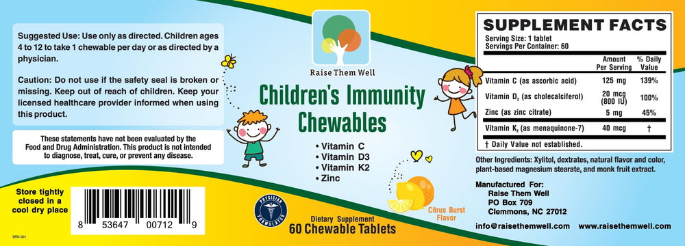 Raise Them Well non-GMO gluten-free USA-made packaging and label close-up.