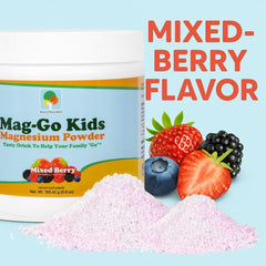 Raise Them Well Mag-Go Kids Magnesium Powder dissolving in a drink for easy mixing