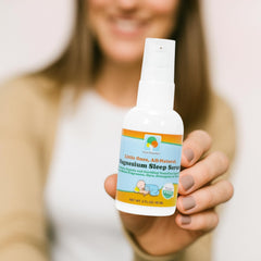 Raise Them Well calming routine with magnesium serum for relaxed evenings.