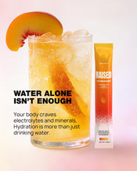 Raised Hydration+ magnesium glycinate supports muscle recovery and calm energy.