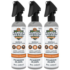 Ranger Ready Tick Spray orange 8oz bottle for outdoor protection