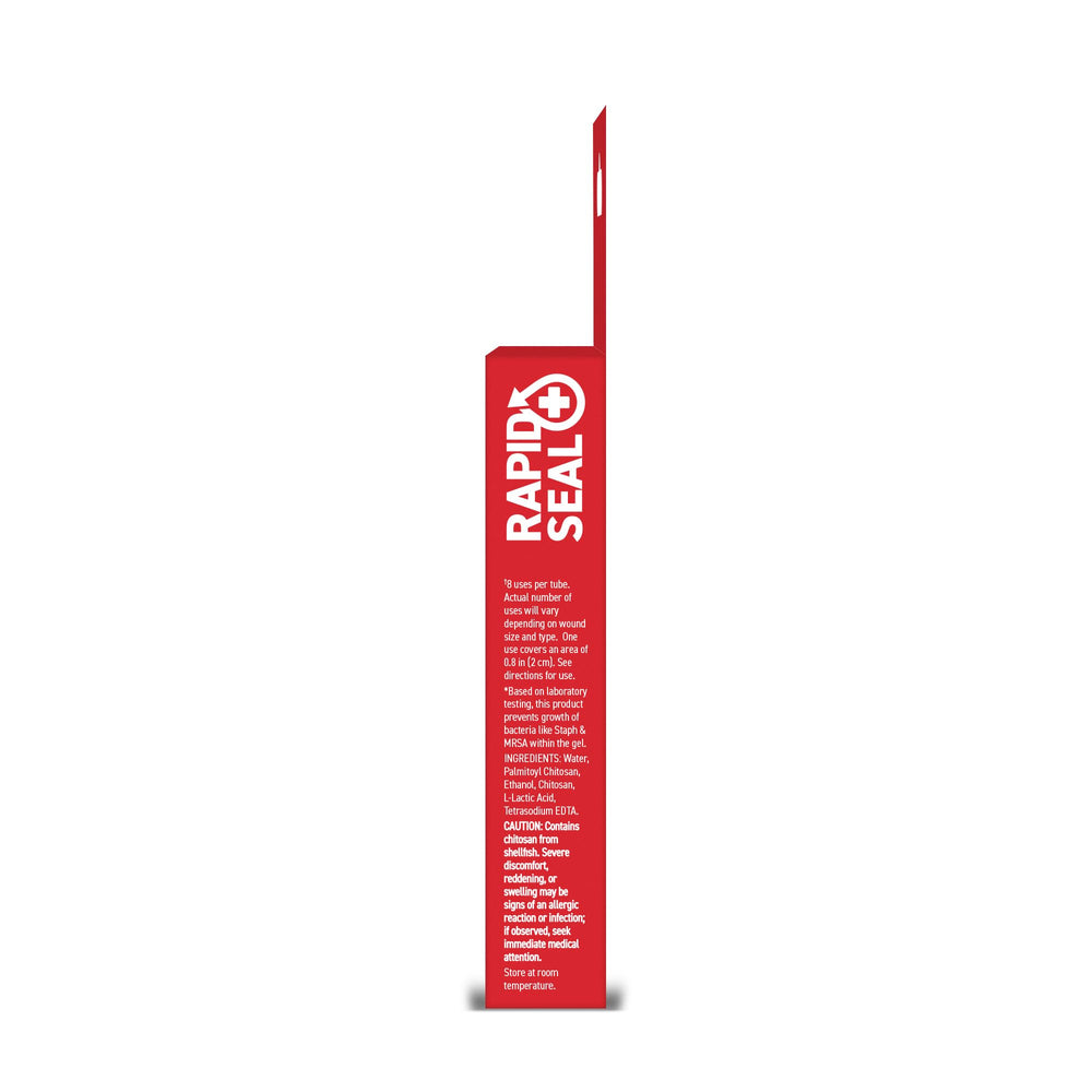 Rapid-Seal Wound Gel storage pouch keeps your kit organized.