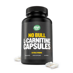 Raw Barrel No Bull L-Carnitine bottle ready for daily focus routines.