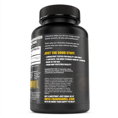 Raw Barrel No Bull L-Carnitine produced in a USA GMP facility for quality.
