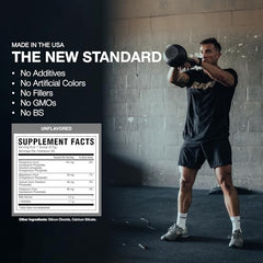 RAW Beta Alanine Powder bottle back shows clean, no-artificial additives