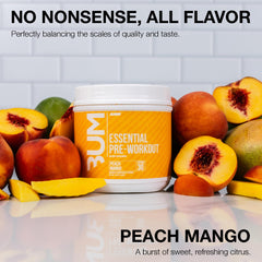 RAW Nutrition Essential Pre Peach Mango shaker-mix ready-to-drink