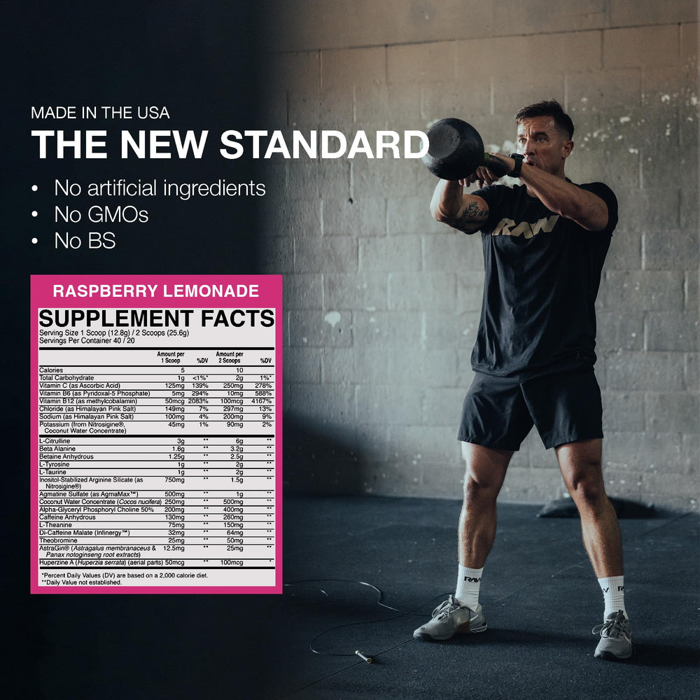 RAW Thavage mix in glass shows refreshing energy boost during hydration.