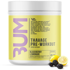RAW Thavage preworkout bottle ready for quick energy before training.