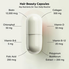RE:ROOT Hair Growth Supplement capsules pour shows easy intake as part of a morning routine