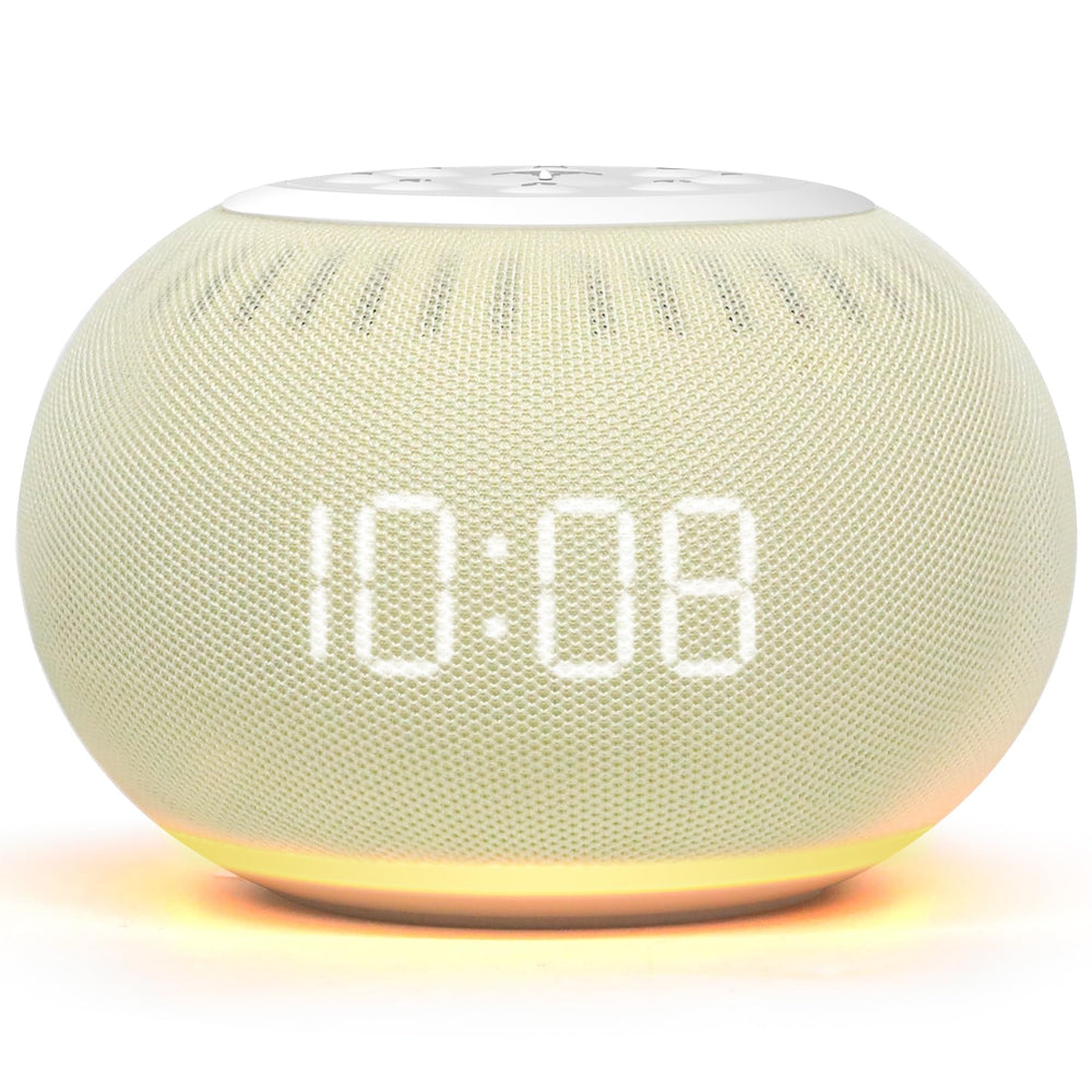 REACHER auto-dimmable alarm clock with white noise display promotes peaceful sleep