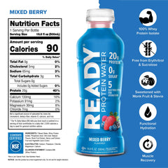 Ready Clear Protein Water being poured into a glass for quick hydration.
