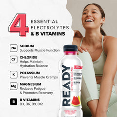 Ready Sports Drink Lite pour action highlighting easy, quick hydration with four electrolytes