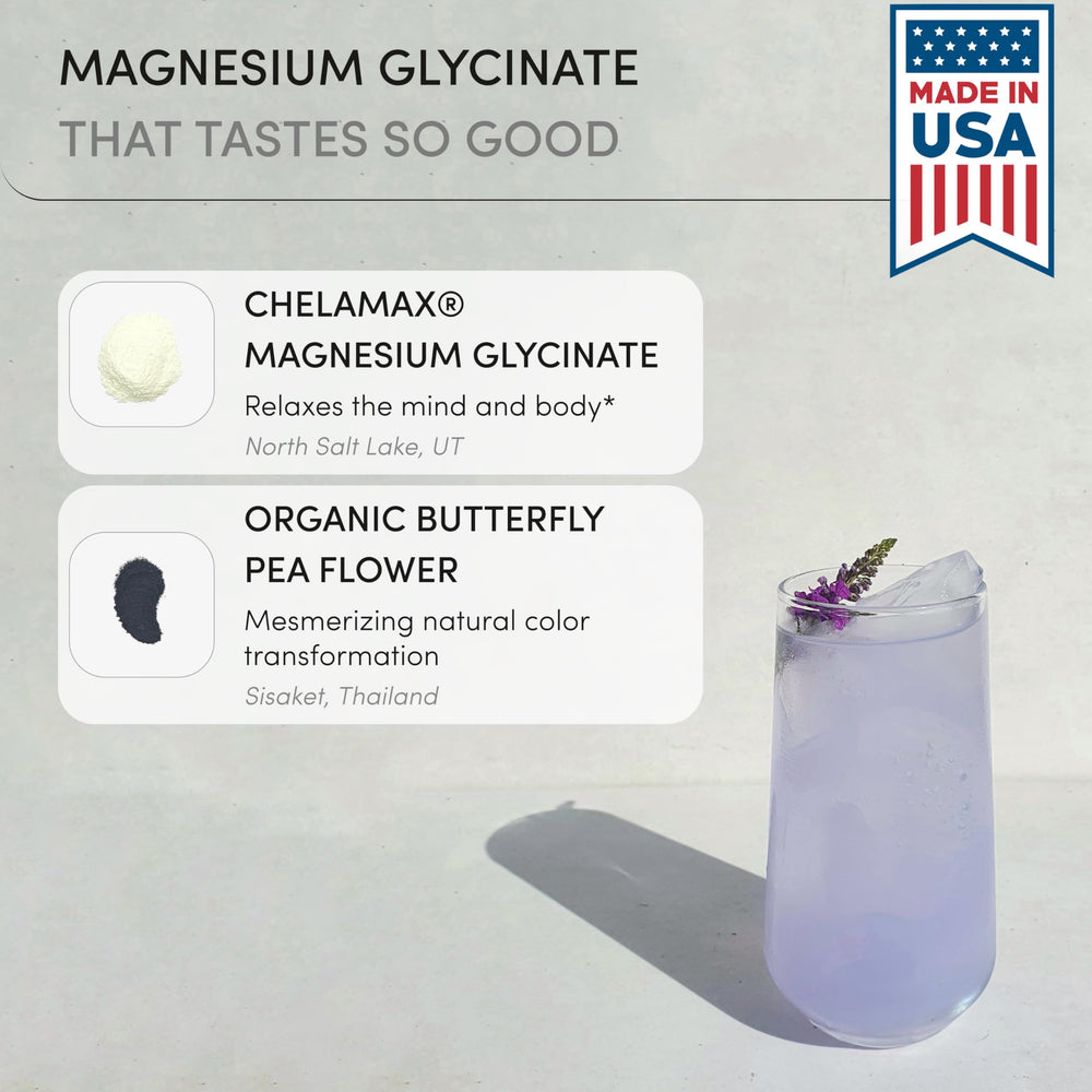 Ready To magnesium glycinate powder scoop ready for mixed drink.