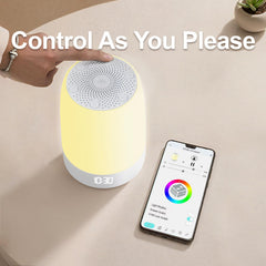 Reajoy clock with eight rainbow colors for soothing night light