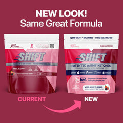Real Ketones BHB packets close-up highlighting sugar-free electrolyte blend.