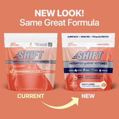 Pouring Real Ketones Peach Caffeine packet into water for fast hydration