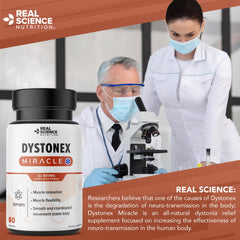 Real Science Nutrition Dystonia Miracle ingredients list featuring botanicals
