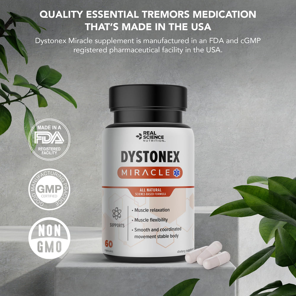 Real Science Nutrition Dystonia Miracle made in USA seal