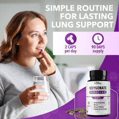 Real Science Nutrition Oxygenate Miracle capsules in hand illustrate an easy daily routine