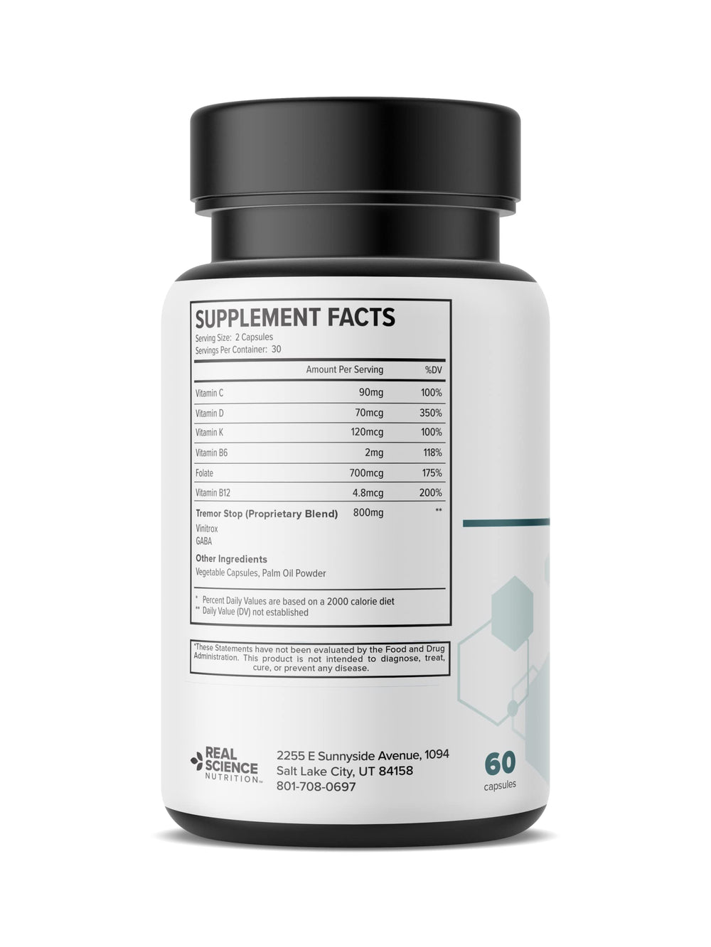 Real Science Tardivex label detail reveals a clean, non-GMO formulation.