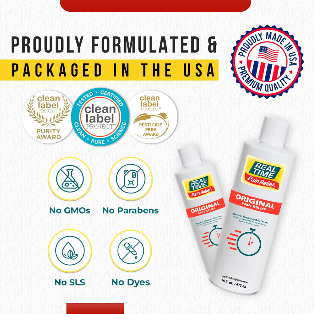 Real Time Pain Relief made in the USA with trusted family heritage.