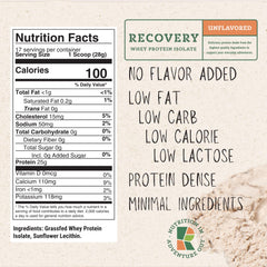 Realand unflavored whey isolate bottle ready for versatile shakes