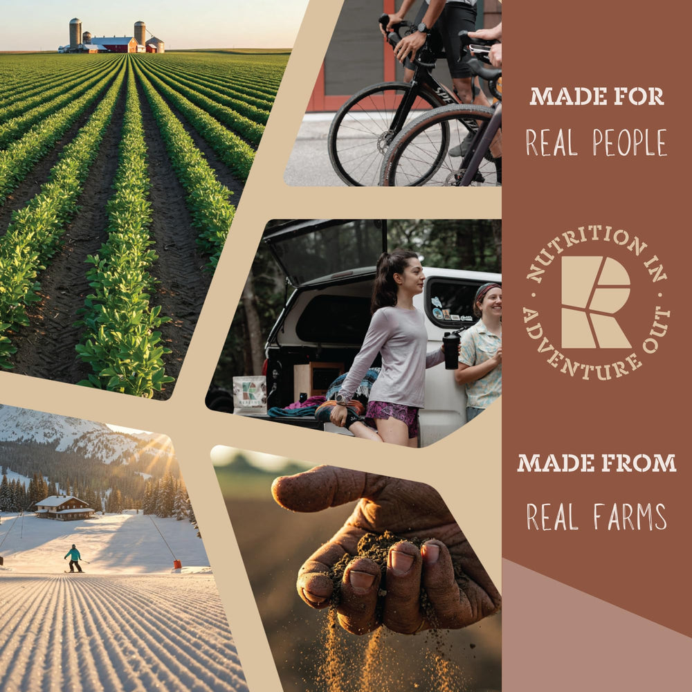 Close-up of Realand chocolate label emphasizing quality ingredients