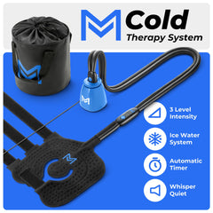 REATHLETE Medifrost shoulder pad in use providing portable cooling for shoulder relief.