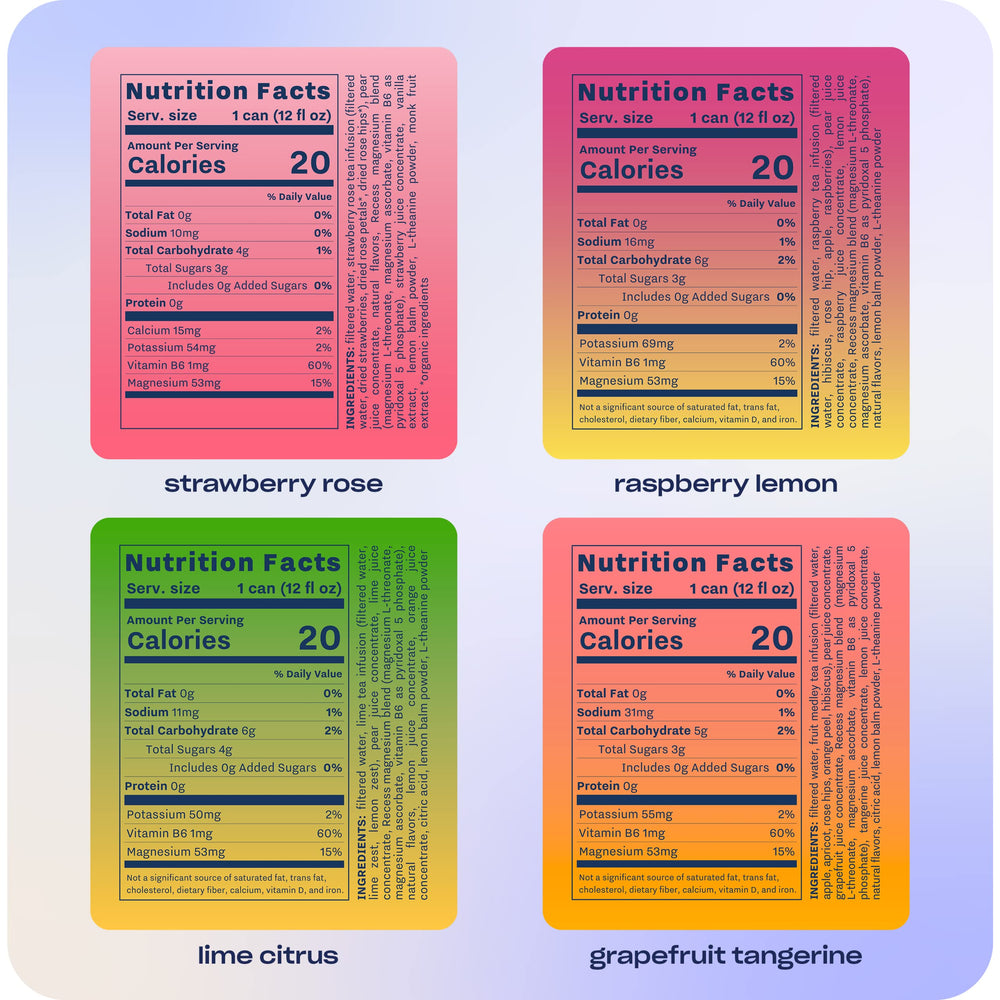Recess Mood strawberry-rose can showing real fruit notes for a refreshing unwind.