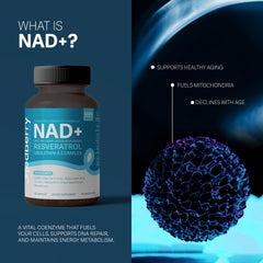 Redberry NAD+ Resveratrol blend visual suggests antioxidant balance