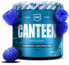 REDCON1 Canteen Blue Freeze powder dissolving in water for quick hydration and electrolytes.