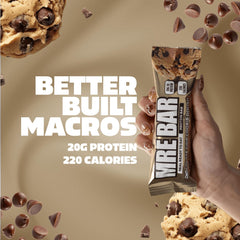 REDCON1 MRE Bar Chocolate Chip Cookie Dough ingredients close-up with MCT oil.