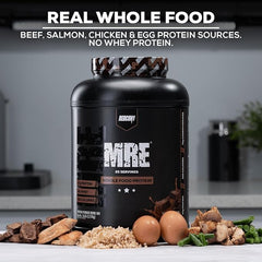 REDCON1 MRE glass served, ready-to-drink or mix for a convenient meal.
