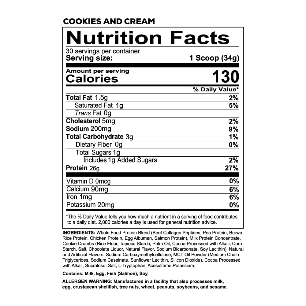 REDCON1 MRE LITE scoop beside bottle highlights balanced whole food protein.