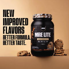 REDCON1 MRE LITE shake in glass shows easy to mix nutrition on the go