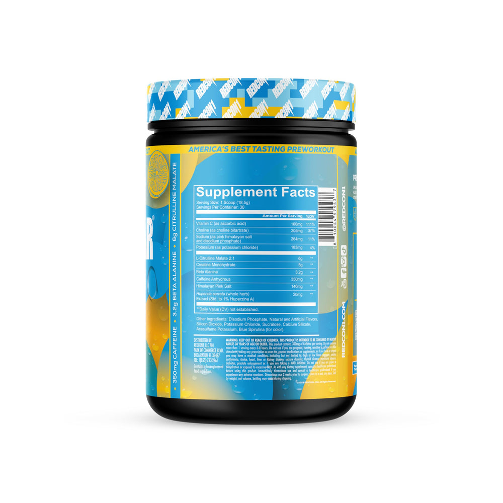 Ingredients closeup highlighting beta-alanine and citrulline for endurance potential.