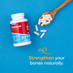 Redd Remedies bone-health formula displayed with healthy meals