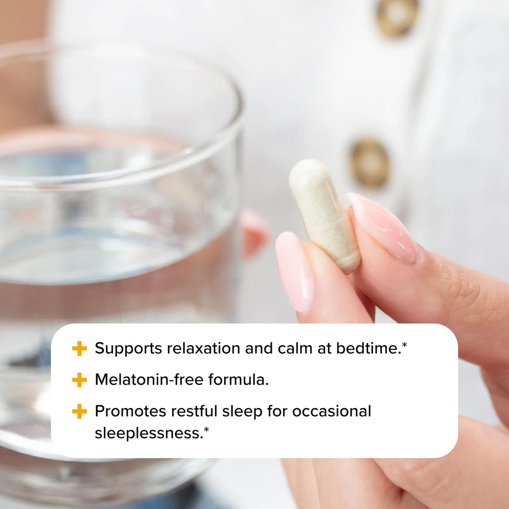 Magnesium helps ease nighttime muscle tension and rest.