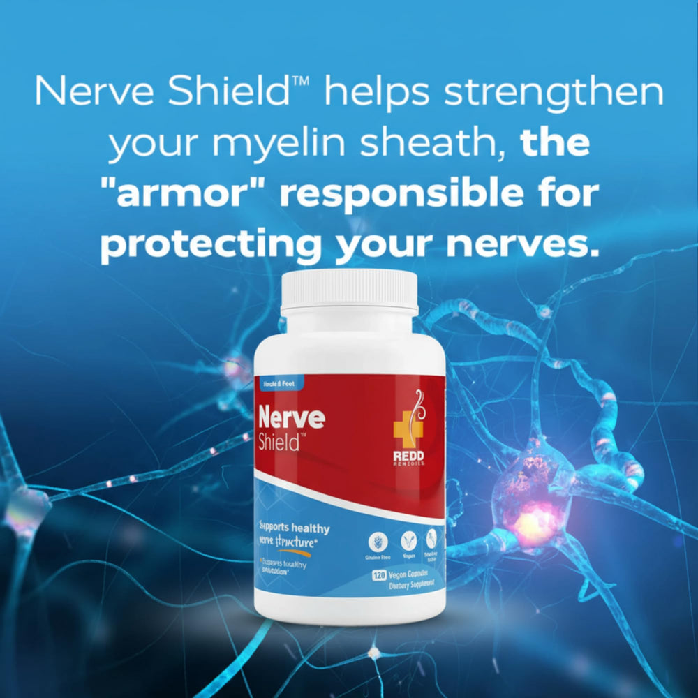 Redd Remedies Nerve Shield packaging on store shelf.