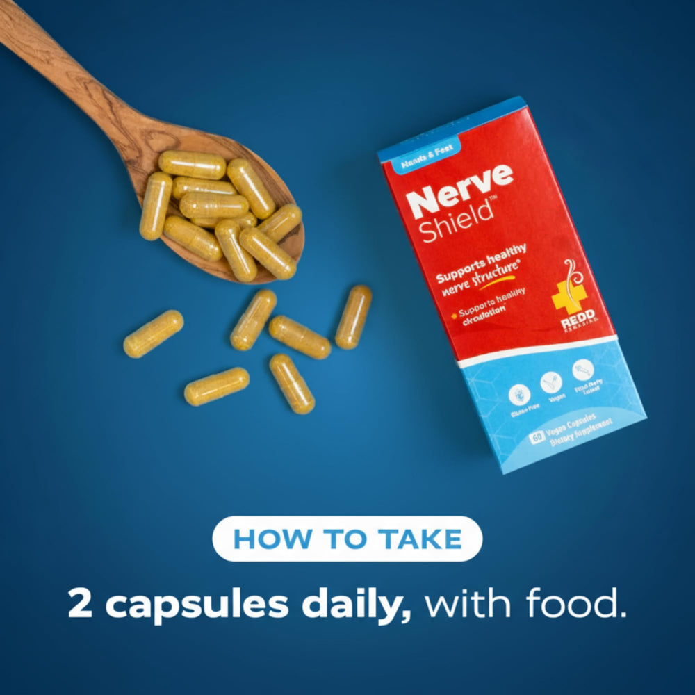 Suggested daily use of Redd Remedies Nerve Shield.