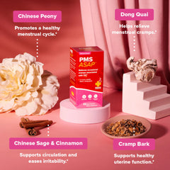 Redd Remedies PMS ASAP dong quai capsules angle implies convenient daytime use