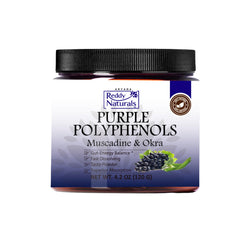 Reddy Naturals Purple Polyphenols bottle with Muscadine extract showing antioxidant support