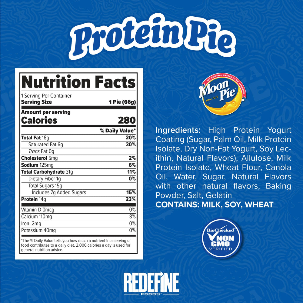 REDEFINE Protein Pie MoonPie Vanilla cookie bite close-up for post-workout refuel