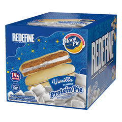 REDEFINE Protein Pie MoonPie Vanilla packaging front showing a high-protein snack
